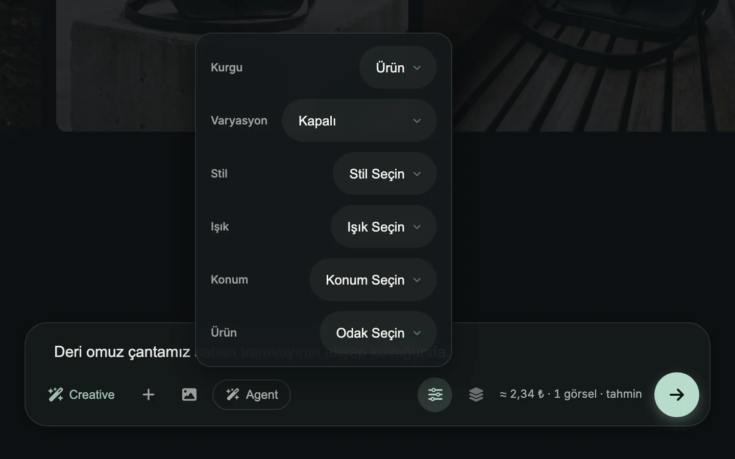 Ekran: Stil Ayarları: Kurgu, Varyasyon, açılar